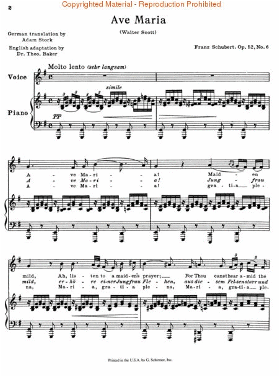 Ave Maria Ave Maria Voice scores gallery preview page 2