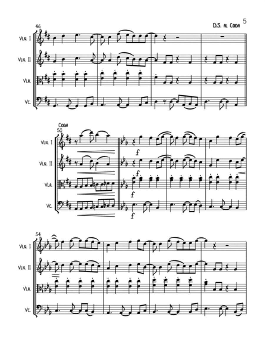 Dear Future Husband String Quartet scores gallery preview page 5