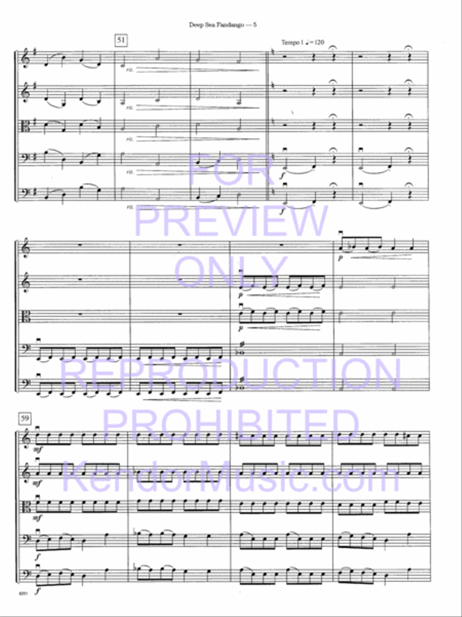 Deep Sea Fandango String Orchestra scores gallery preview page 8