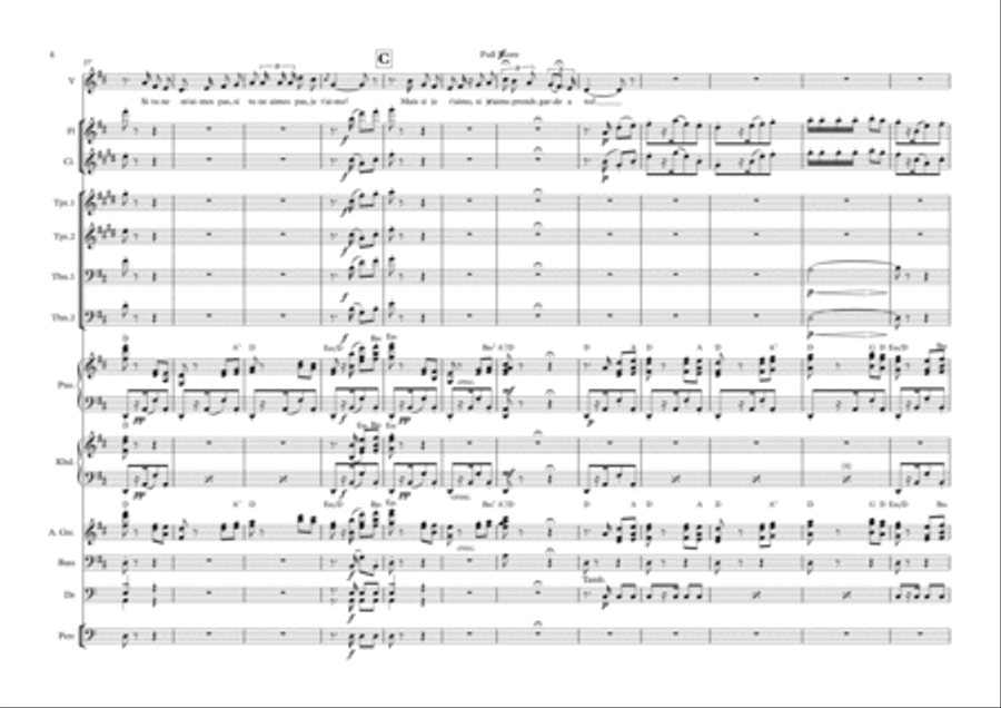 Habanera - Female Soprano with 12 Piece Band Flute scores gallery preview page 4