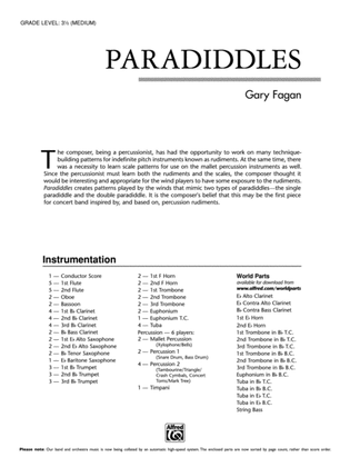Paradiddles: Score