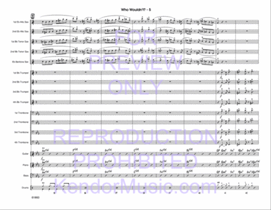 Who Wouldn't? Jazz Ensemble scores gallery preview page 6