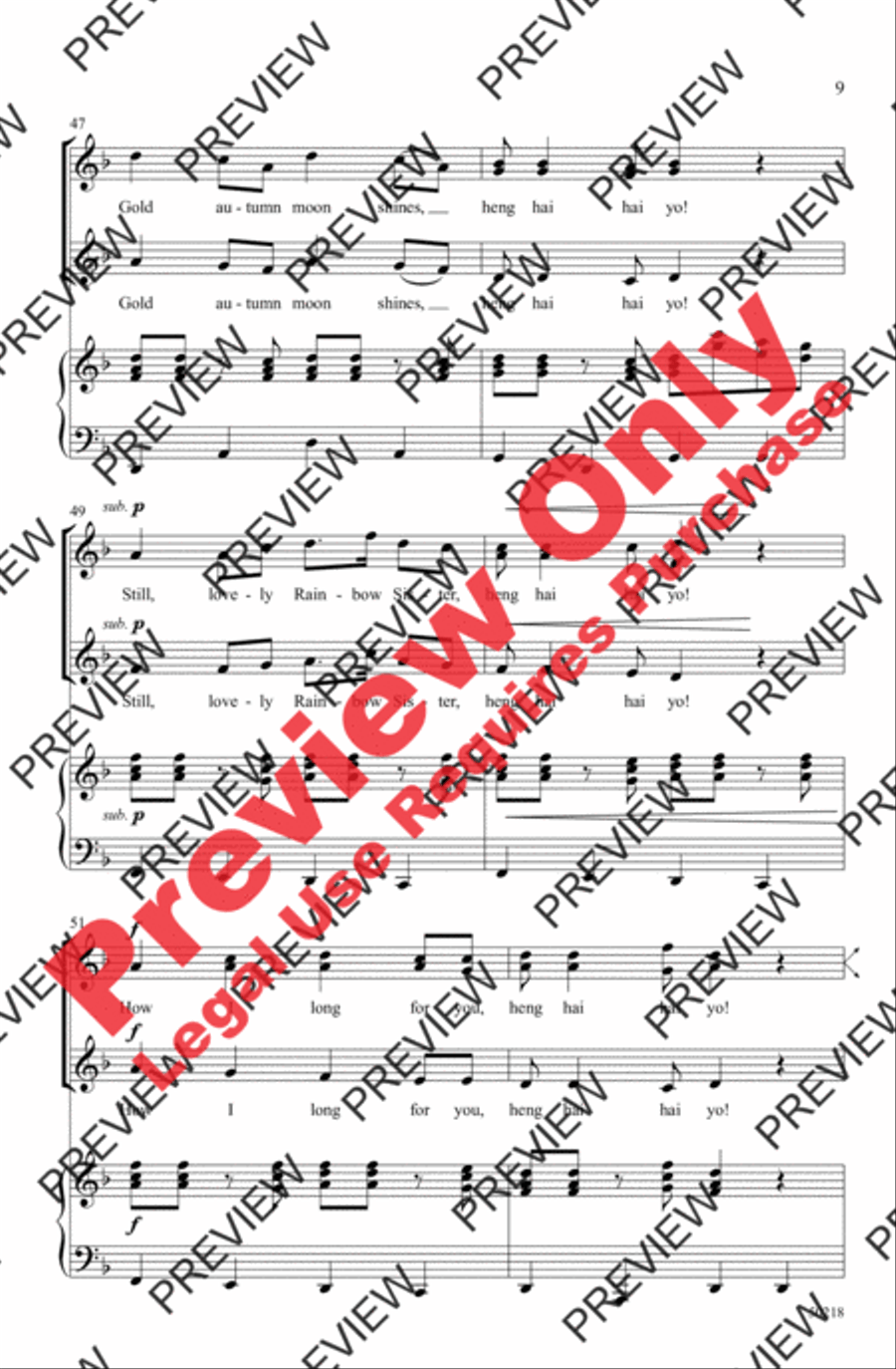 Rainbow Sister Rainbow Sister Women's Choir scores gallery preview page 9