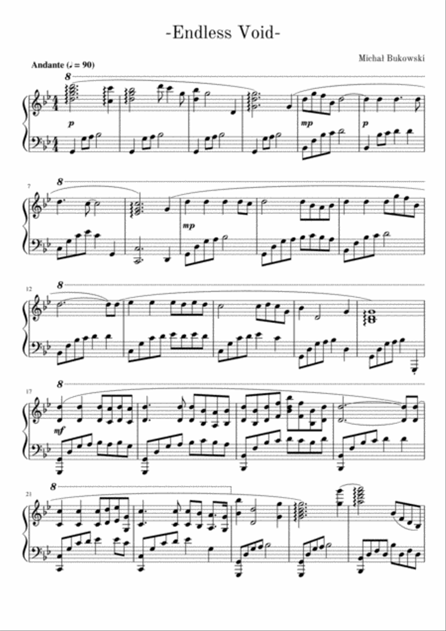 Endless Void Endless Void Piano Solo scores gallery preview page 1