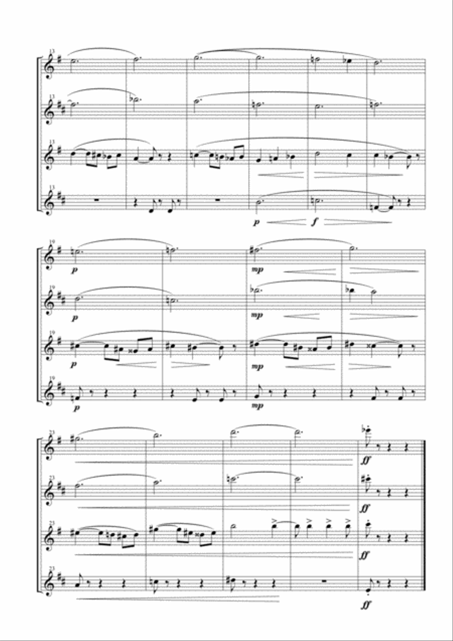 Carmen Suite No. 1 for Saxophone Quartet Saxophone Quartet scores gallery preview page 2