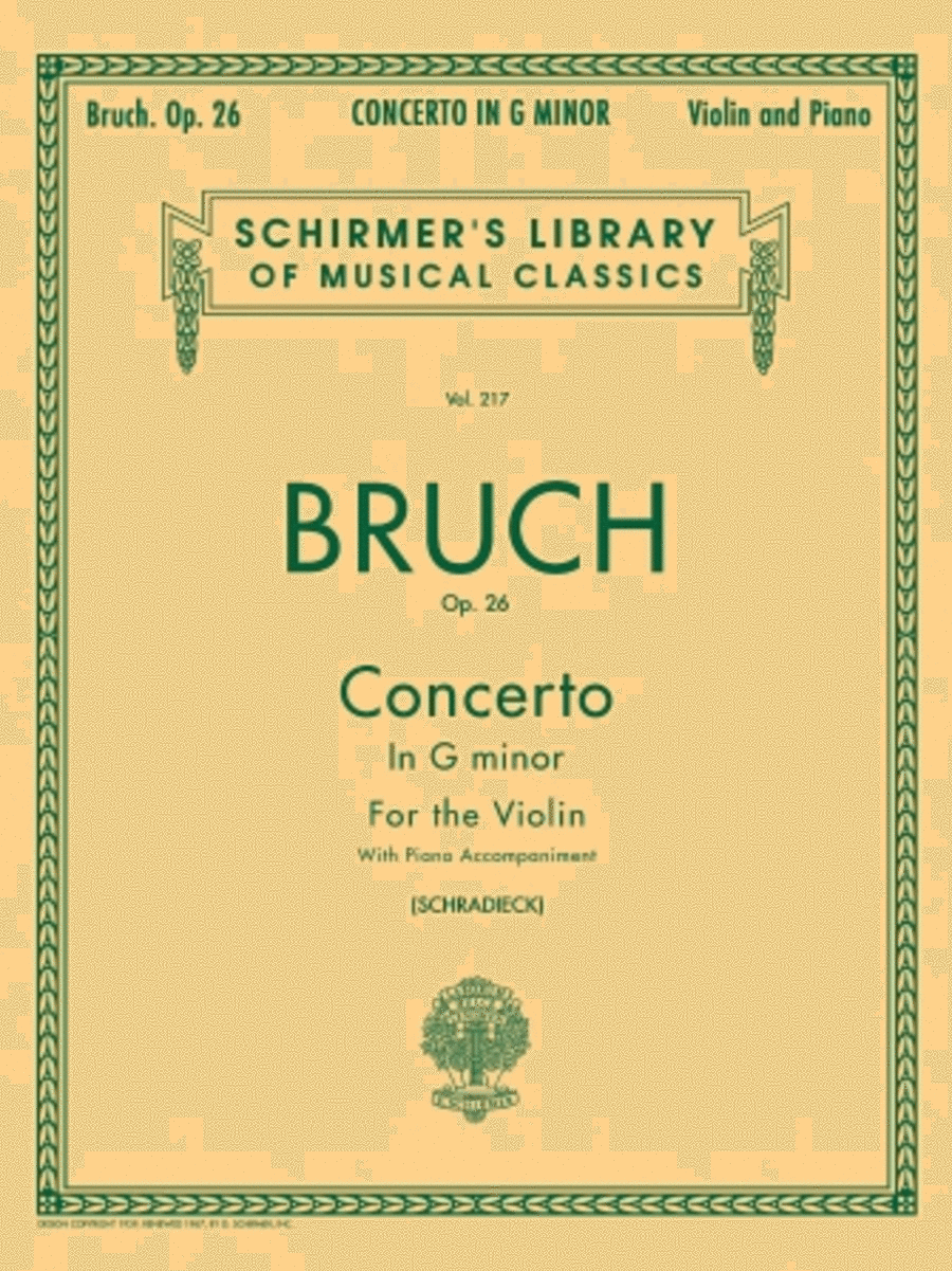 Max Bruch: Concerto In G Minor, Op. 26
