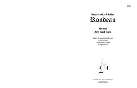 Rondeau by Jean-Joseph Mouret Brass Quartet - Digital Sheet Music