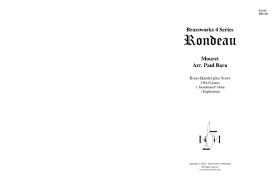 Rondeau Rondeau Brass Quartet scores gallery preview page 1