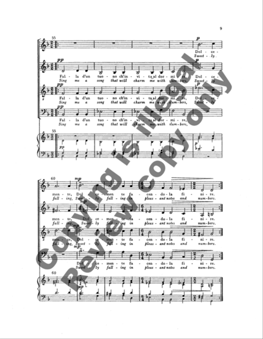 Fa una canzone (Sing me a song) 4-Part scores gallery preview page 13