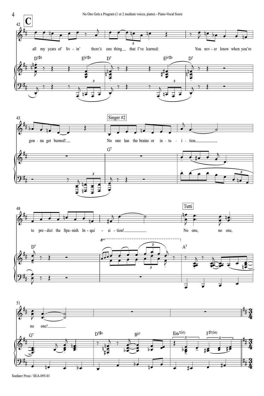 No One Gets A Program Medium Voice scores gallery preview page 7
