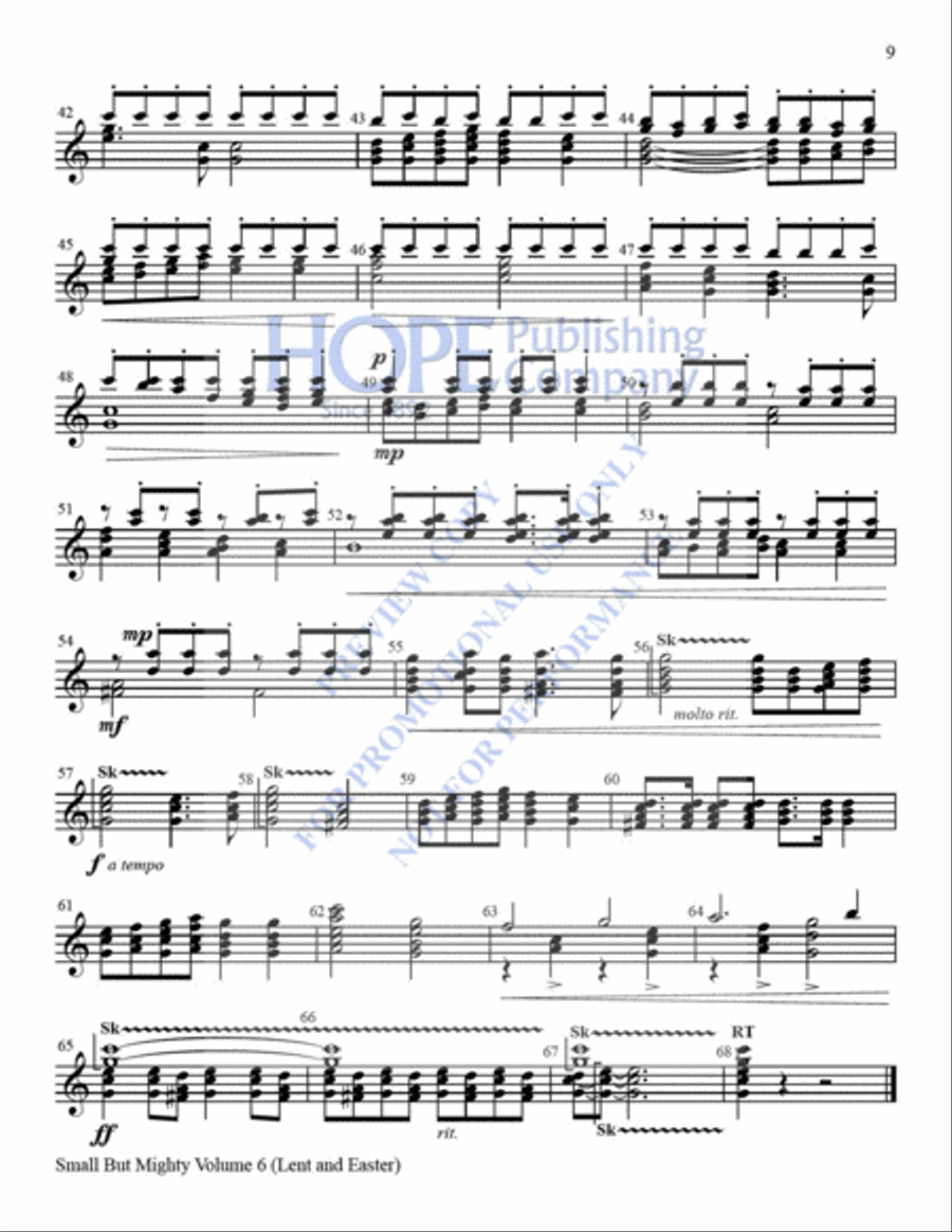Small But Mighty: Settings for 12 Bells, Vol 6 Handbell Choir scores gallery preview page 10