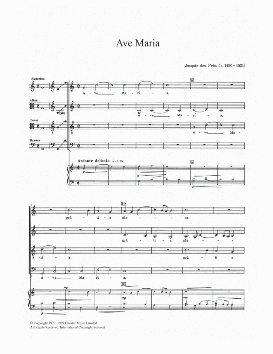 Ave Maria Choir scores gallery preview page 1