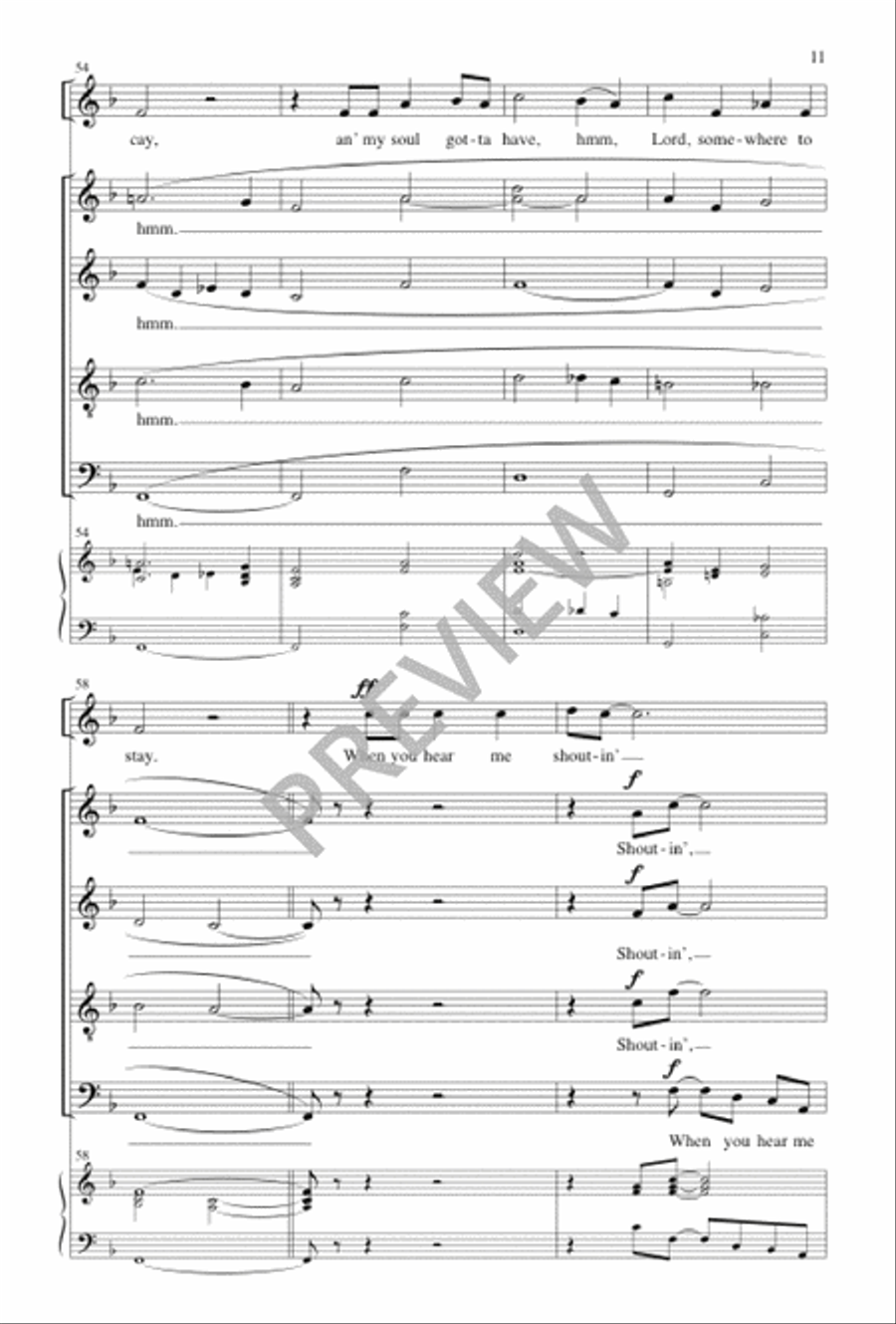 I'm Buildin' Me a Home 4-Part scores gallery preview page 12