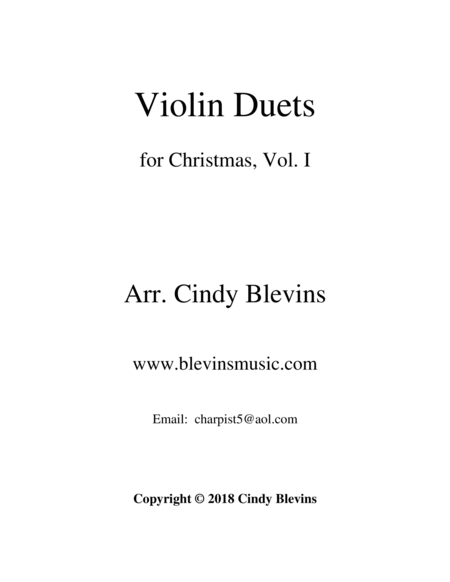 Violin Duets for Christmas, Vol. I image number null