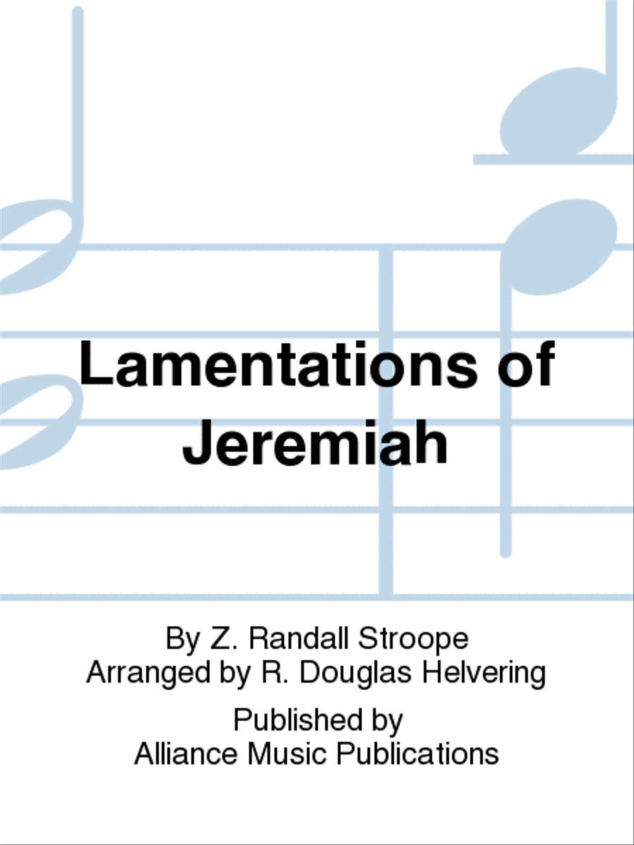 Lamentations of Jeremiah (full orchestra parts and score) 4-Part scores gallery preview page 1