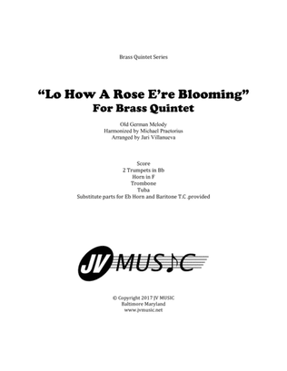 Book cover for Lo How A Rose E're Blooming for Brass Quintet