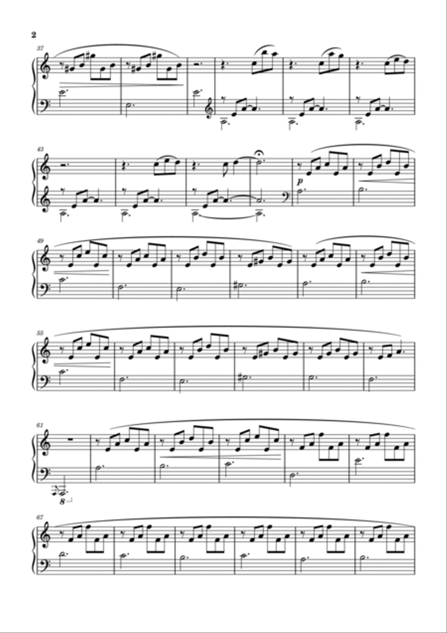 Because This Must Be Piano Solo scores gallery preview page 2