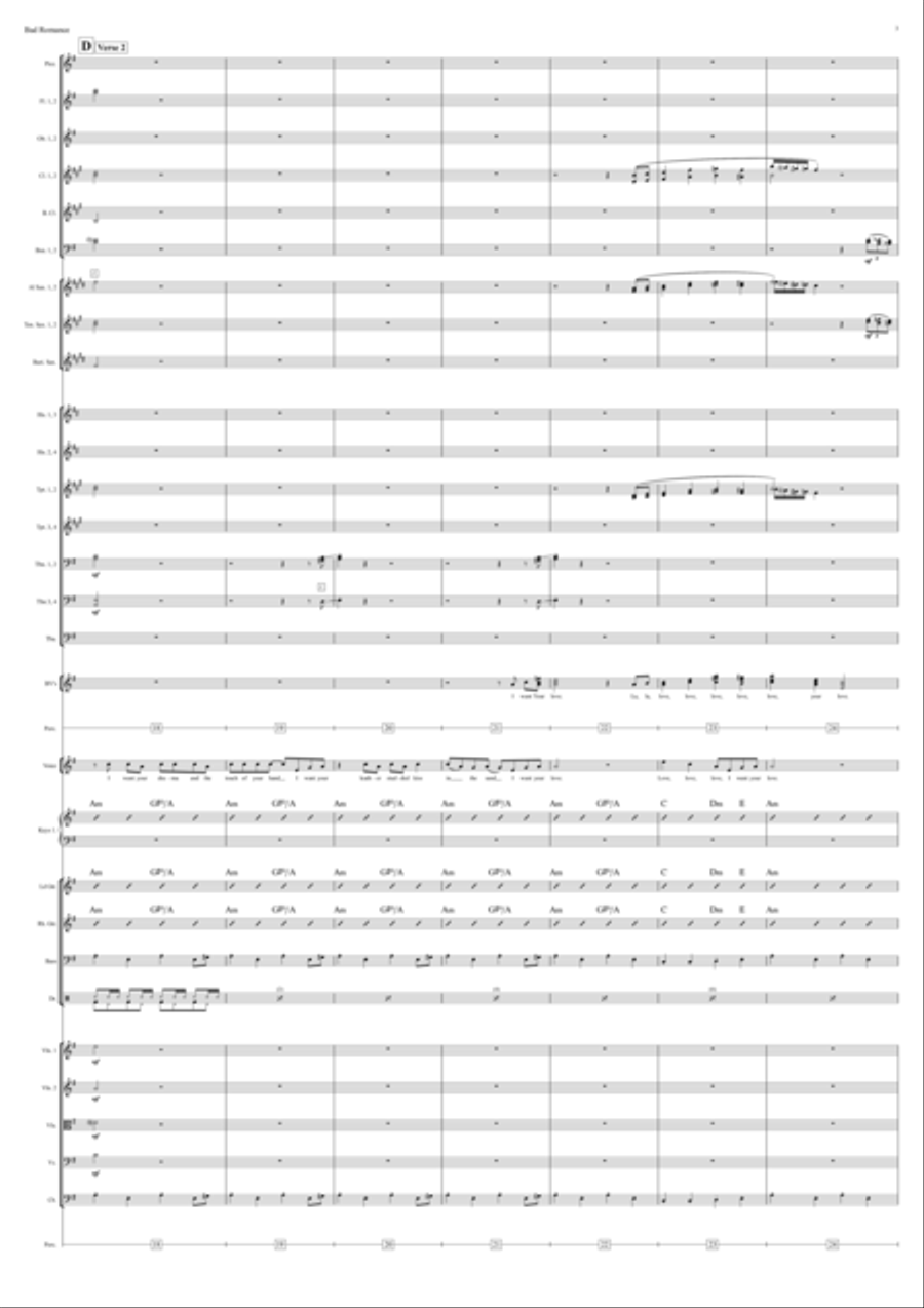 Bad Romance Full Orchestra scores gallery preview page 3