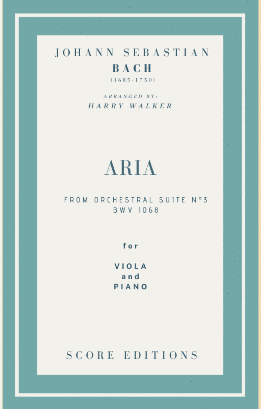 Bach Air from Suite No.3 (for Viola and Piano) Piano scores gallery preview page 1