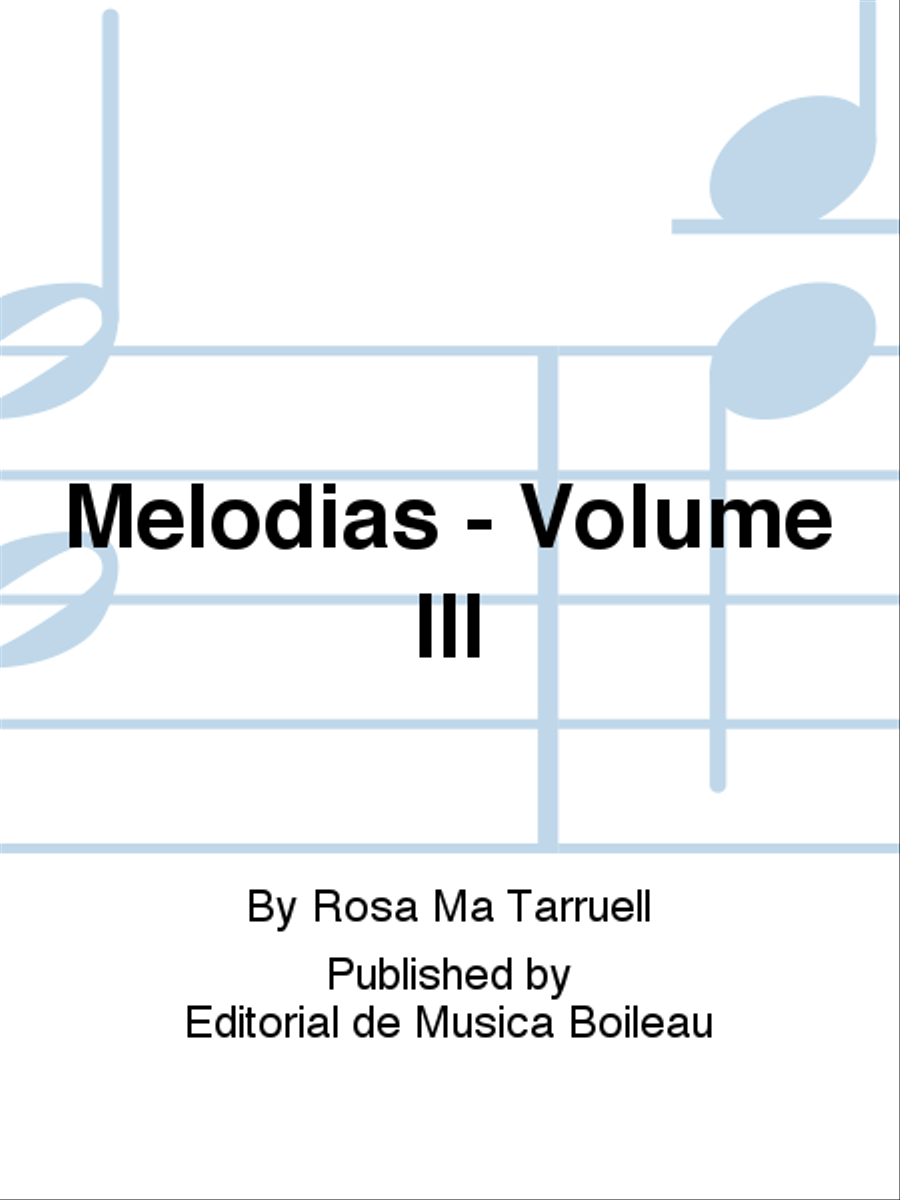 Melodias - Volume III Voice scores gallery preview page 1
