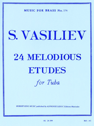 Book cover for 24 Melodious Etudes (tuba)