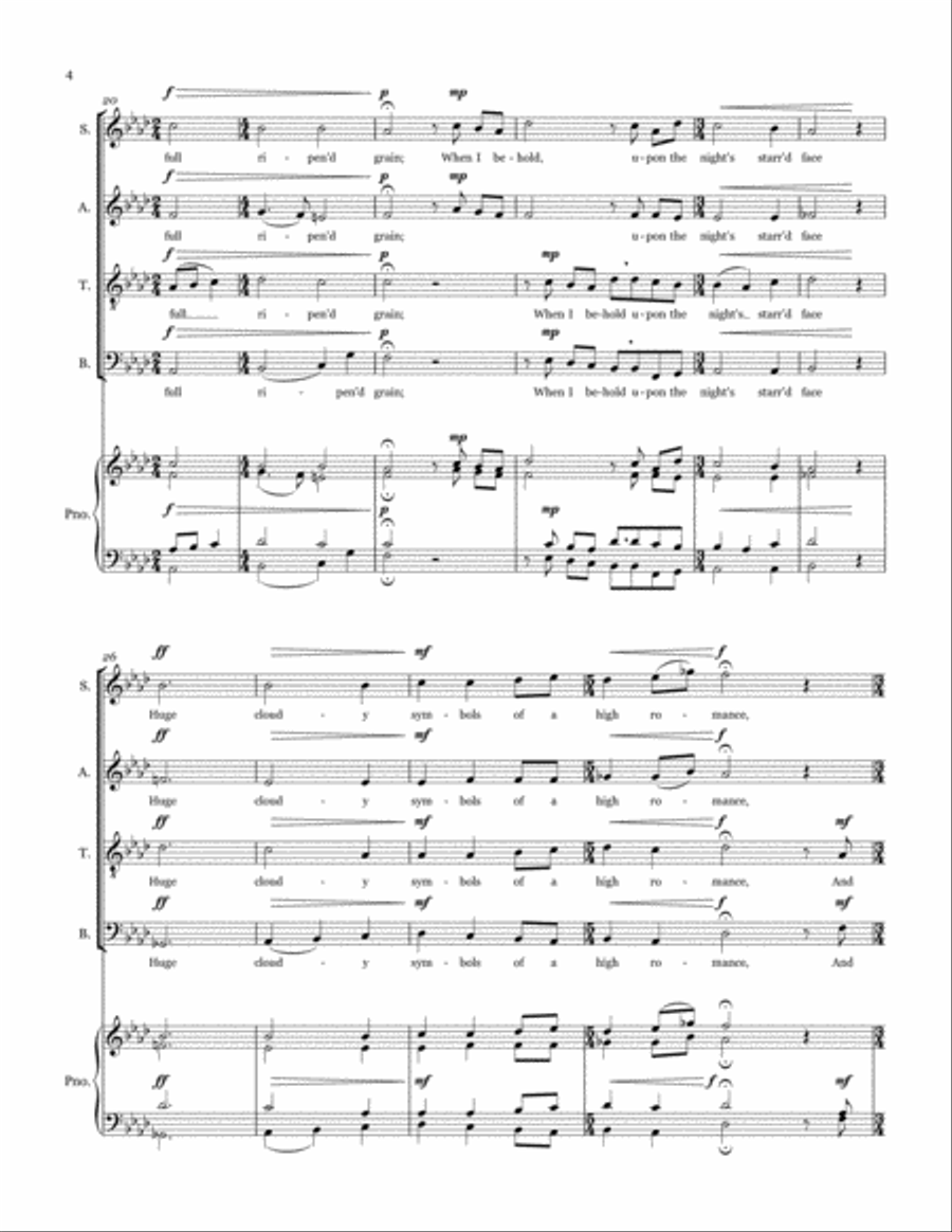 When I Have Fears When I Have Fears 4-Part scores gallery preview page 4