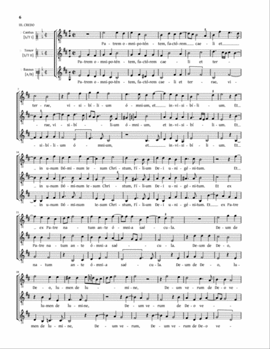 Missa prima a 3 (Asola) - SSA or TTB SSA scores gallery preview page 6