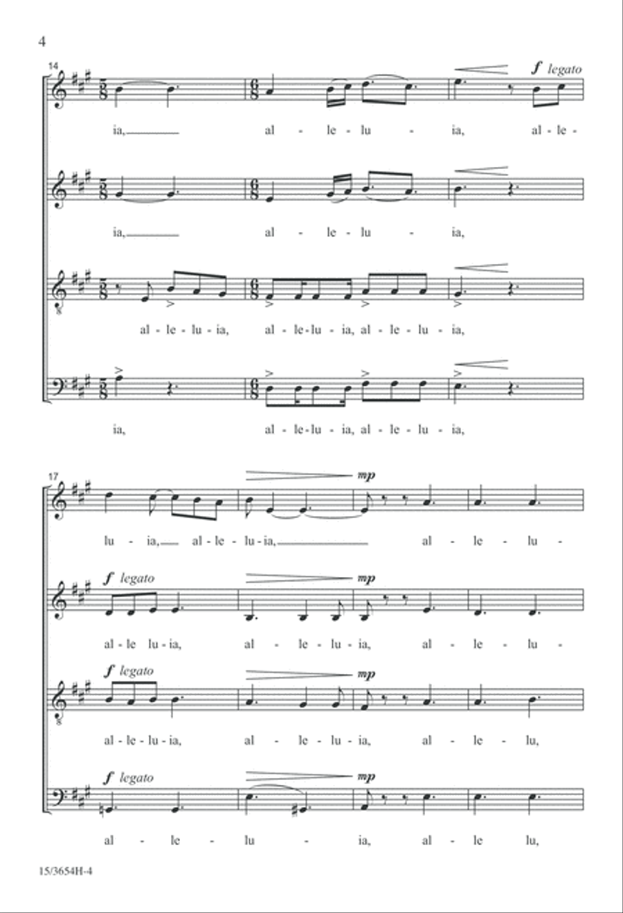 Alleluia Alleluia 4-Part scores gallery preview page 4