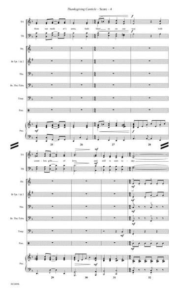 Thanksgiving Canticle - Brass and Percussion Score and Parts