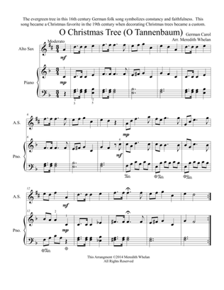 Chirstmas Duets for Alto Saxophone & Piano: O Christmas Tree (O Tannenbaum)