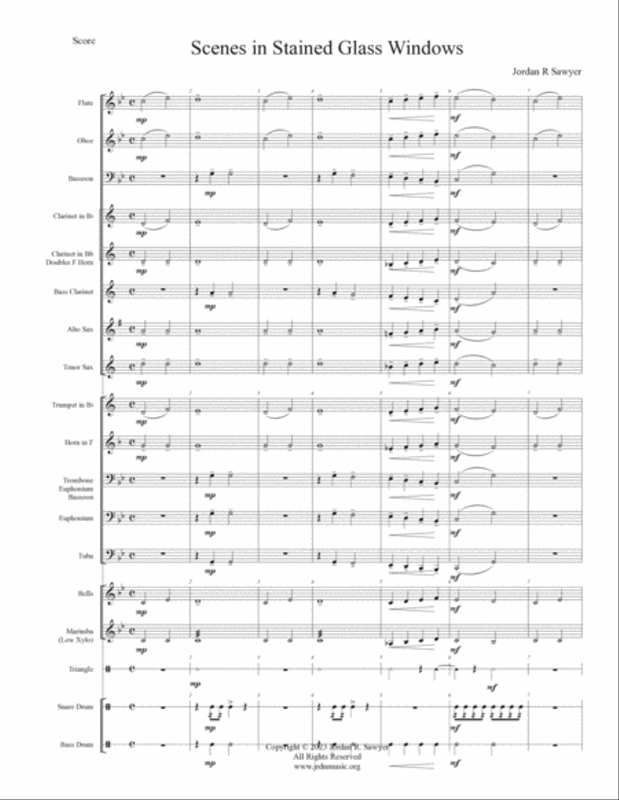 Scenes in Stained Glass Windows Concert Band scores gallery preview page 4