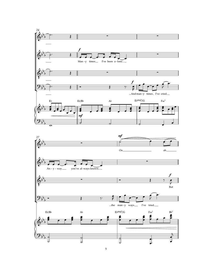 The Long And Winding Road (arr. Simon Foxley) 4-Part scores gallery preview page 5