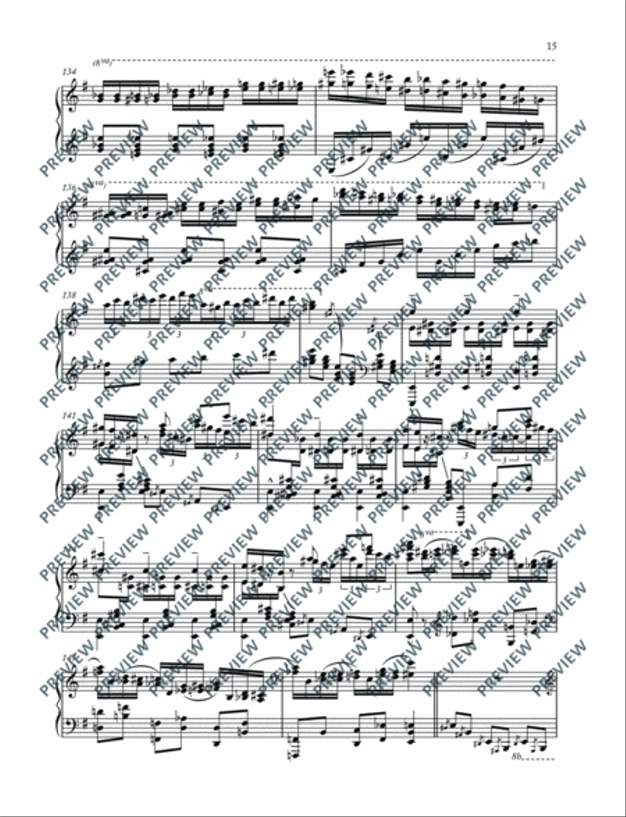 Carmen Paraphrases Piano Solo scores gallery preview page 16