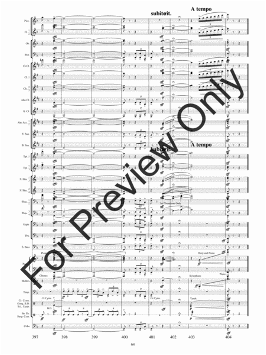 Festival Variations Concert Band scores gallery preview page 67
