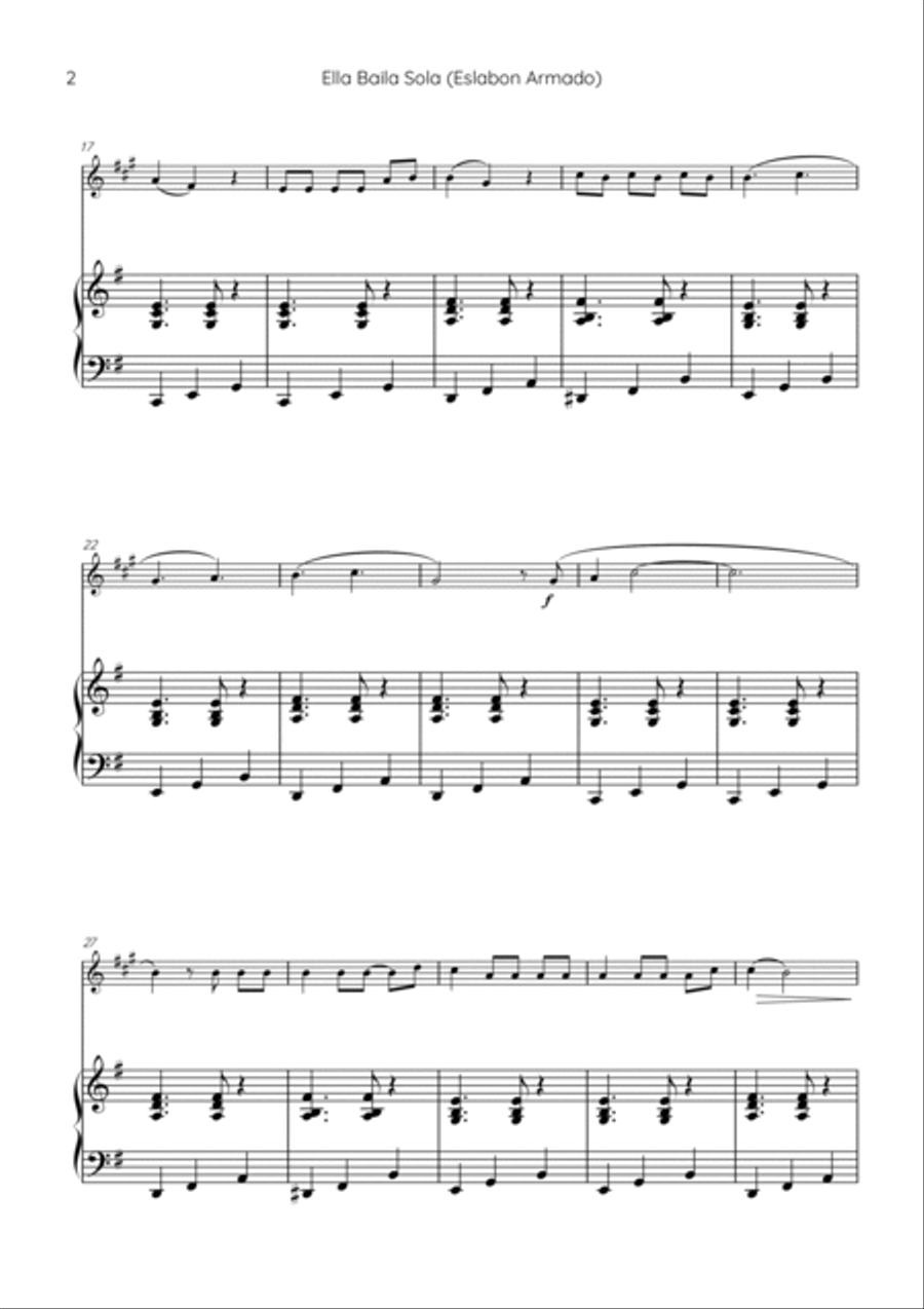 Ella Baila Sola B-Flat Clarinet scores gallery preview page 2