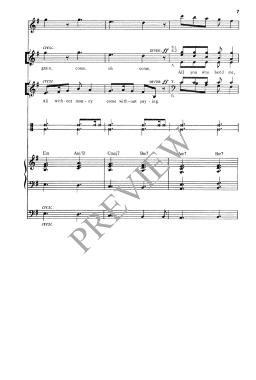 All You Who Are Thirsty 4-Part scores gallery preview page 8