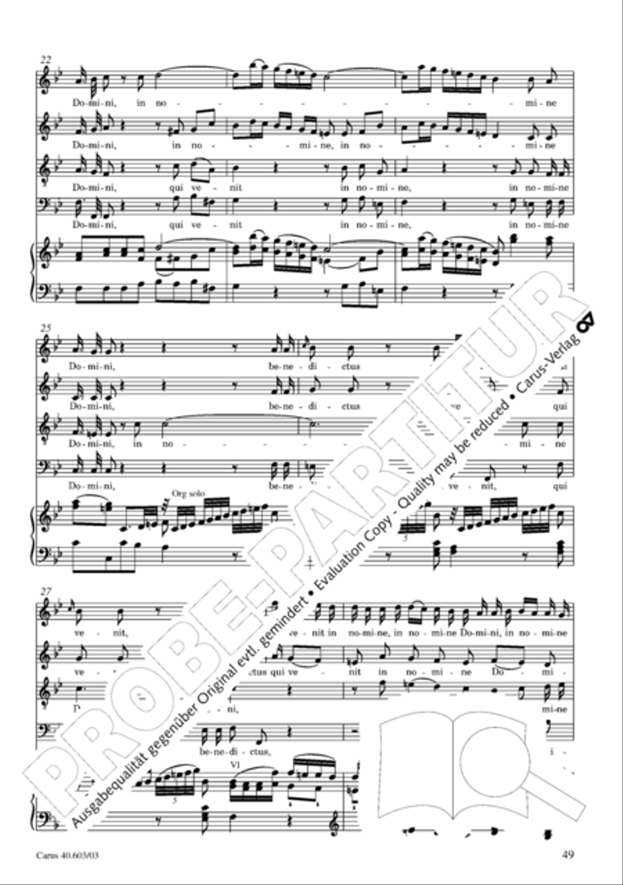 Grosse Orgelsolomesse in Es 4-Part scores gallery preview page 50