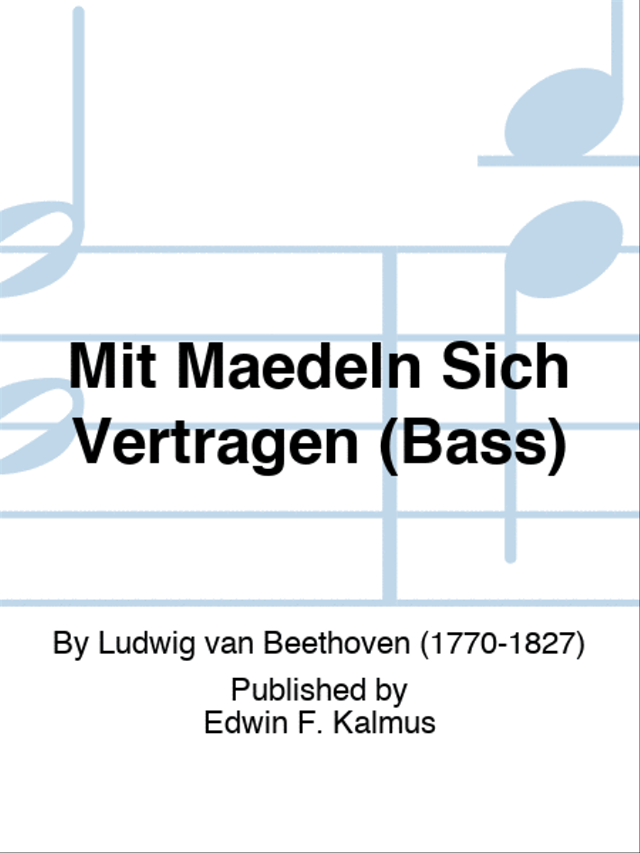 Mit Maedeln Sich Vertragen (Bass) Score scores gallery preview page 1