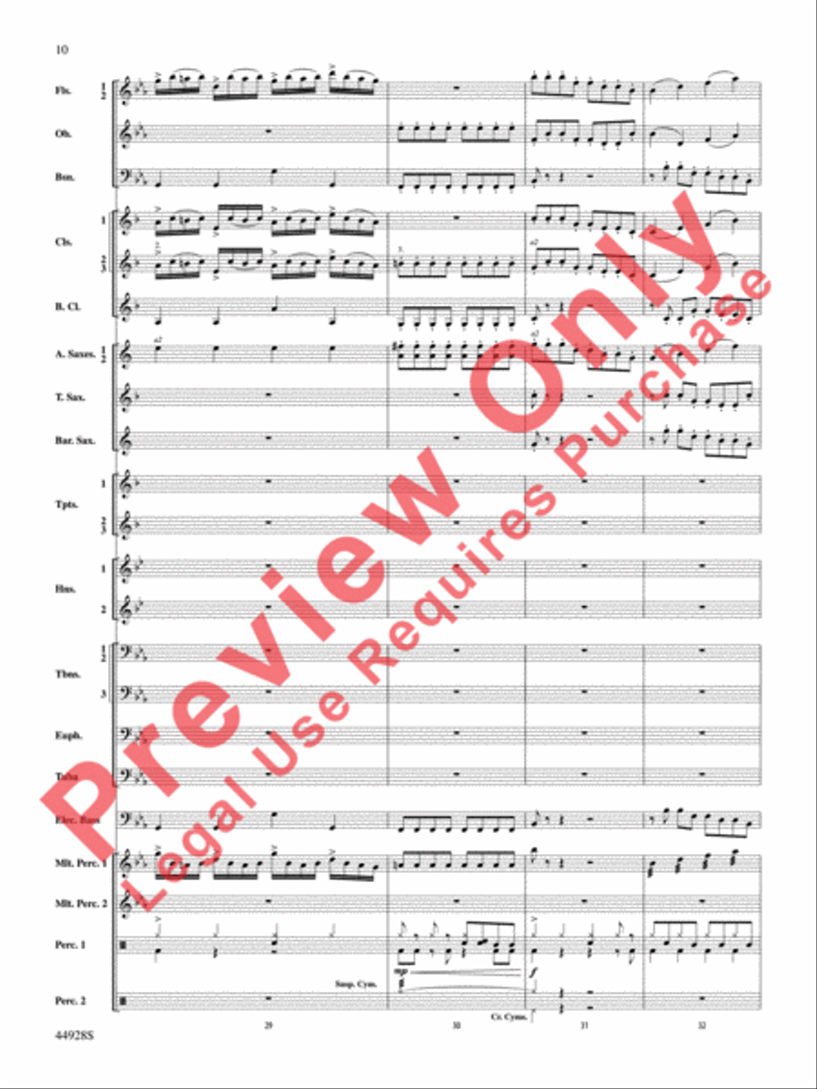 Dreams of Fireflies (On a Christmas Night) Concert Band scores gallery preview page 11