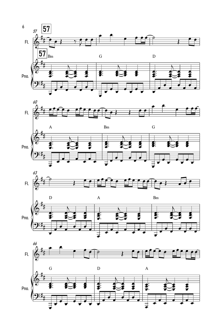 Purple Disco Machine Purple Disco Machine Flute Solo scores gallery preview page 6