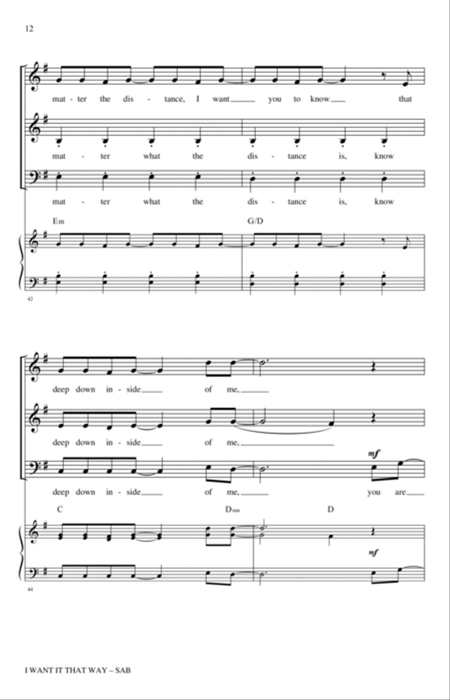 I Want It That Way (arr. Nathan Howe) 3-Part scores gallery preview page 10