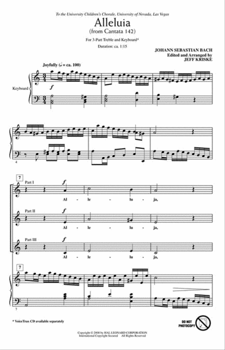 Alleluia Alleluia 3-Part scores gallery preview page 2