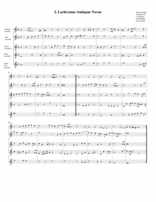 Lachrimae antiquae novae (2, 1604) (arrangement for 5 recorders)