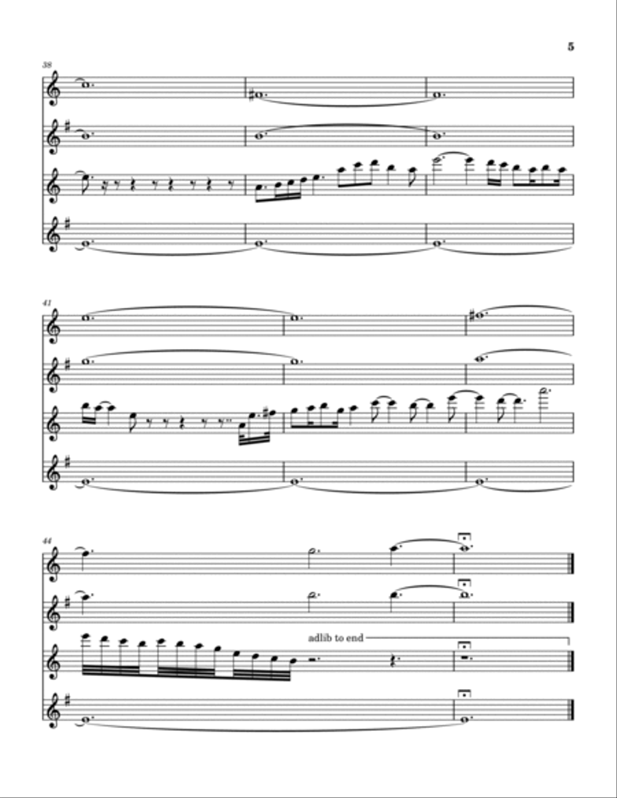 Shine On You Crazy Diamond (Part 5) Saxophone Quartet scores gallery preview page 6