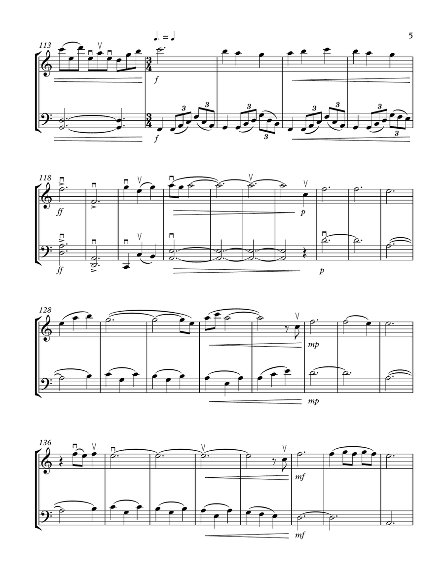 I'm Kissing You String Duet scores gallery preview page 5