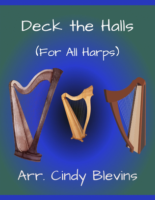 Book cover for Deck the Halls, for Lap Harp Solo