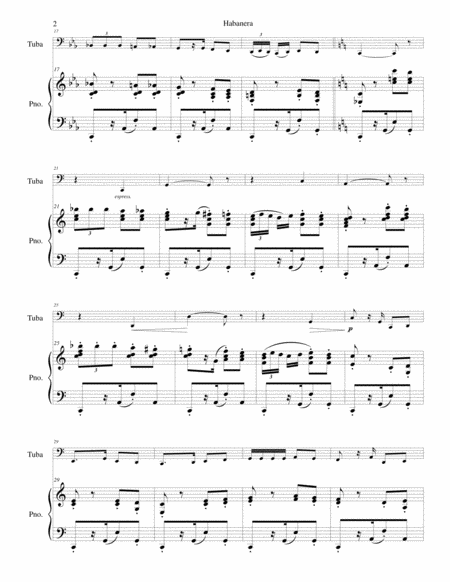 Habanera from Carmen for Tuba & Piano image number null