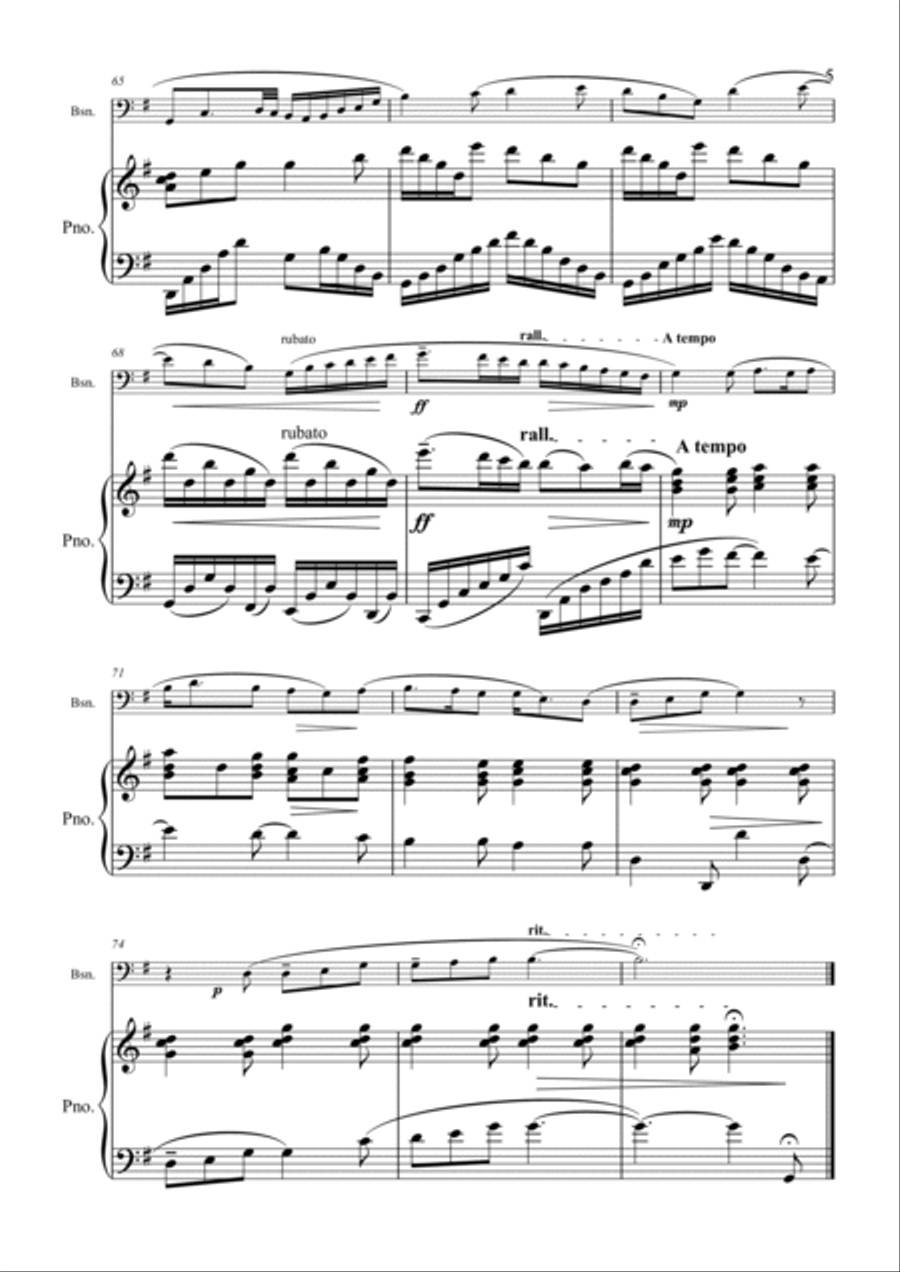 Burns Songs - Set 1 - Bassoon & Piano - TK Murray Woodwind Duet scores gallery preview page 5