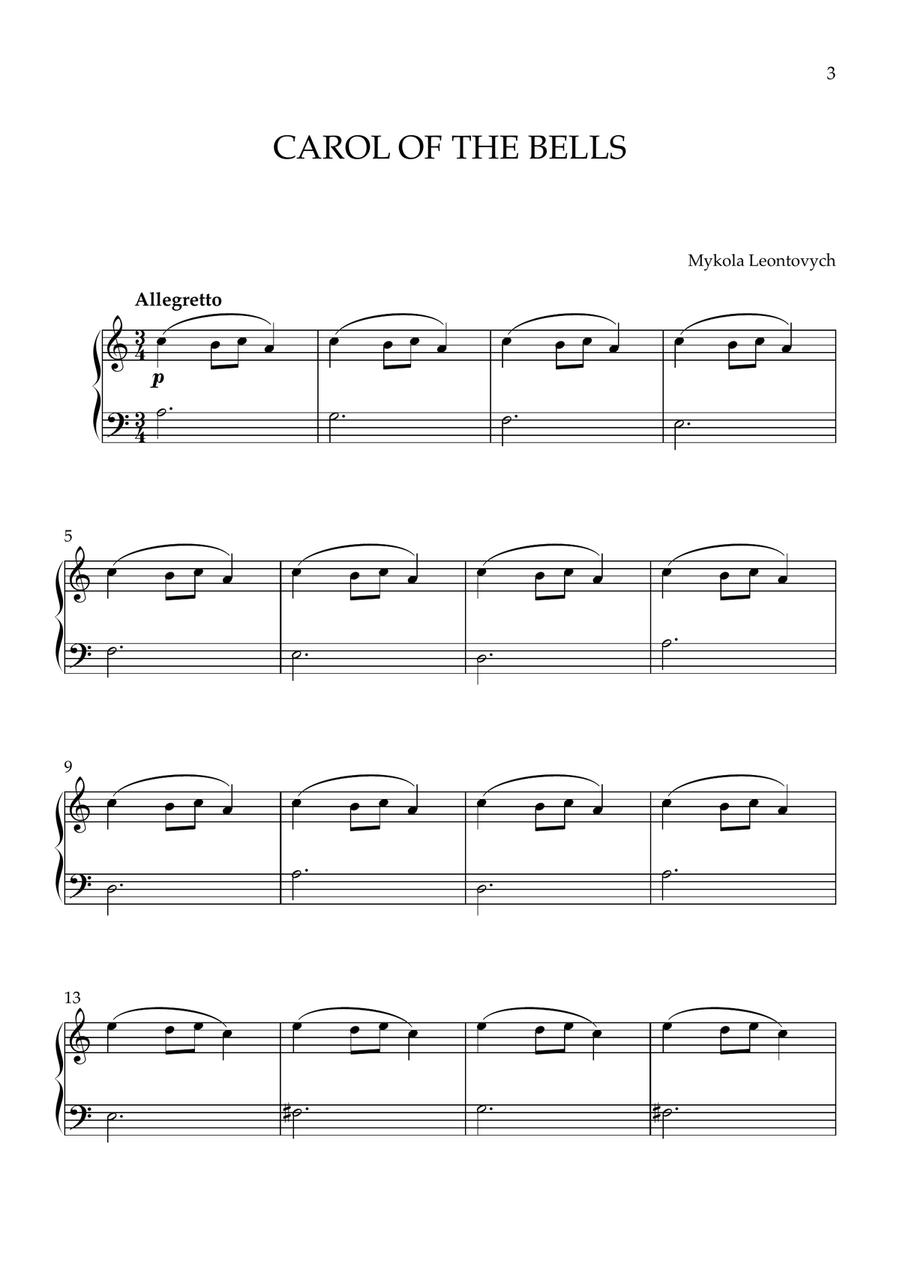 8 Easy Christmas Songs for Piano Beginners Easy Piano scores gallery preview page 3