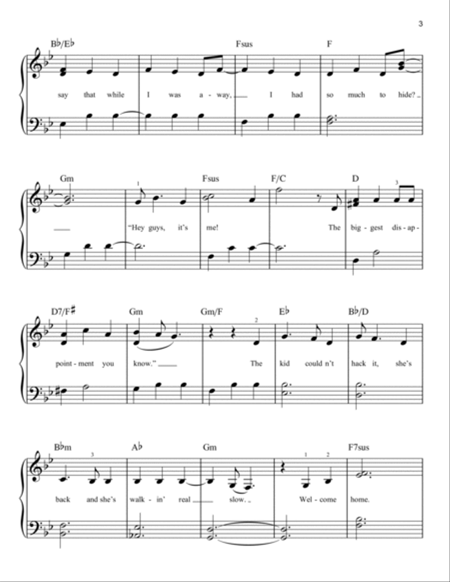 Breathe (from In The Heights: The Musical) Easy Piano scores gallery preview page 3